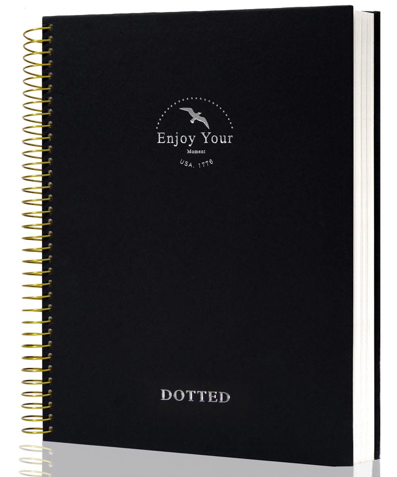 FLYING EAGLE Blank Paper Spiral notebook Journal 8.5 x 11 Blank Large Spiral Notebook 210 Pages Hardcover Spiral Sketchbook Sketch Book for drawing for Men Women,Black - Image 1